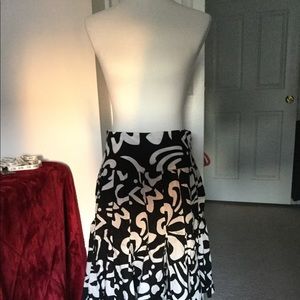 INC International Concepts Black and White Midi Skirt
